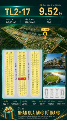 Nhà phố liền kề TL2-17 GLOBAL PARK Vinhomes Sài Gòn Park Giá 9.52 Tỷ