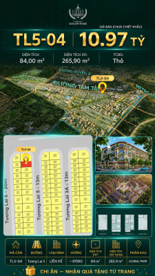 Nhà phố liền kề TL5-04 GLOBAL PARK Vinhomes Sài Gòn Park Giá 10.97 Tỷ