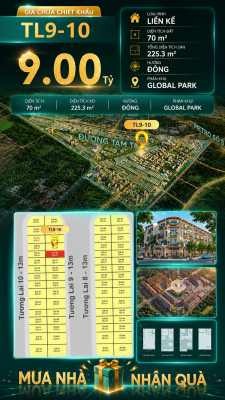 Nhà phố Vinhomes Sài Gòn Park TL9-10 PK Global Park giá 9.00 tỷ