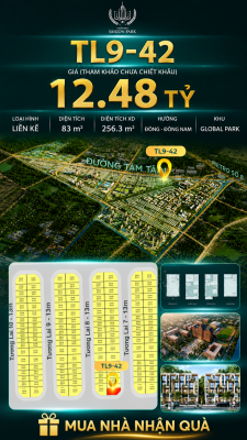 Nhà phố Vinhomes Sài Gòn Park TL9-42 PK Global Park giá 12.48 tỷ