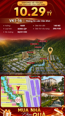 Biệt Thự Song Lập VK1-16 Bạch Vân Vinhomes Hải Vân Bay Giá 10,29 Tỷ