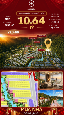 Biệt Thự Song Lập VK3-08 Văn Khê, Bạch Vân Giá 10,64 Tỷ