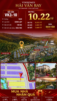 Biệt Thự Song Lập VK3-10 Văn Khê, Bạch Vân Giá 10,22 Tỷ