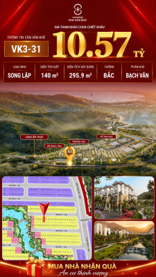 Biệt Thự Song Lập VK3-31 Văn Khê, Bạch Vân Giá 10,57 Tỷ