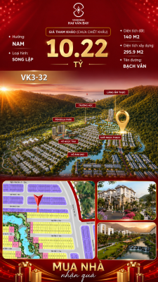 Biệt Thự Song Lập VK3-32 Văn Khê, Bạch Vân Giá 10,22 Tỷ