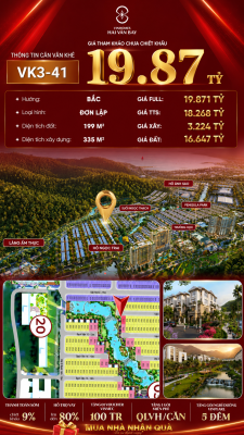 Biệt Thự Đơn Lập VK3-41 Văn Khê, Bạch Vân Giá 19,87 Tỷ