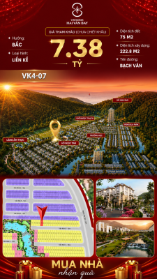 Nhà Liền Kề VK4-07 Văn Khê, Bạch Vân Giá 7,38 Tỷ