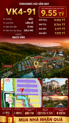 Nhà Liền Kề VK4-91 Văn Khê, Bạch Vân Giá 9,55 Tỷ