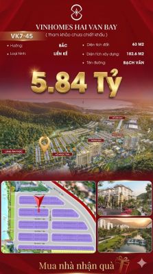 Nhà Liền Kề VK7-45 Văn Khê, Bạch Vân Giá 5,84 Tỷ