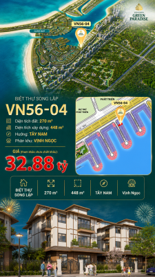 Song Lập VN56-04 – Tây Nam, Giá Tốt Chỉ 32.88 Tỷ