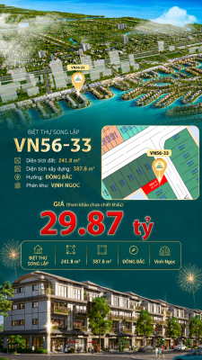 Song Lập VN56-33 – view biển hồ Giá Chỉ 29.87 Tỷ
