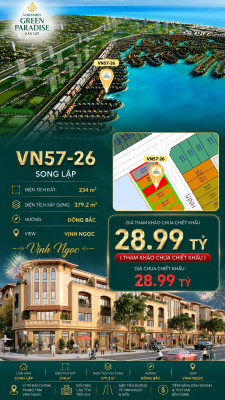Song lập VN57-26 – vị trí kim cương, view biển, giá 28.99 tỷ