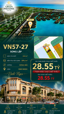 Song lập VN57-27 – vị trí kim cương, view biển, giá 28.55 tỷ