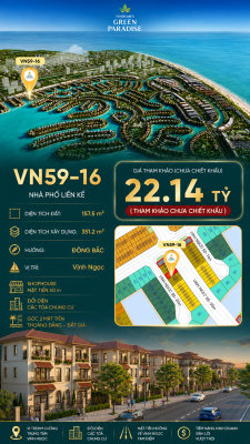Nhà phố liền kề VN59-16 - Căn xẻ khe lớn ngay cổng biệt thự vip