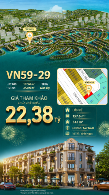 Nhà phố VN59-29 - Diện tích lớn kế biệt thự đơn lập đẳng cấp