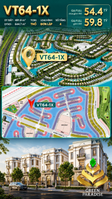 BIỆT THỰ ĐƠN LẬP SIÊU VIP VT64-15 VINHOMES CẦN GIỜ
