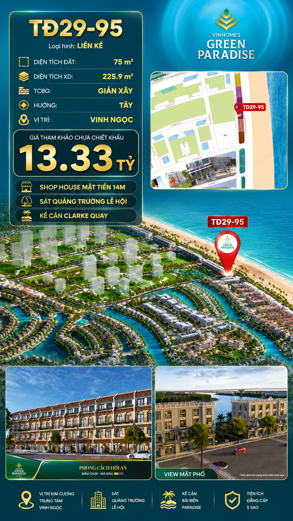 Nhà phố liền kề thời đại 29 căn 95 giá hót 13.33 tỷ