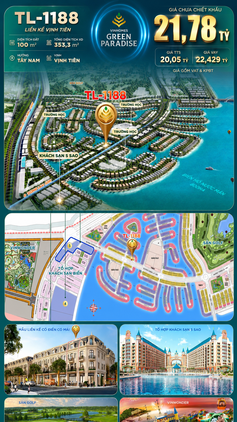 Shophouse TL-1188 MT đường Tương Lai 50m – Giá 21.78 tỷ