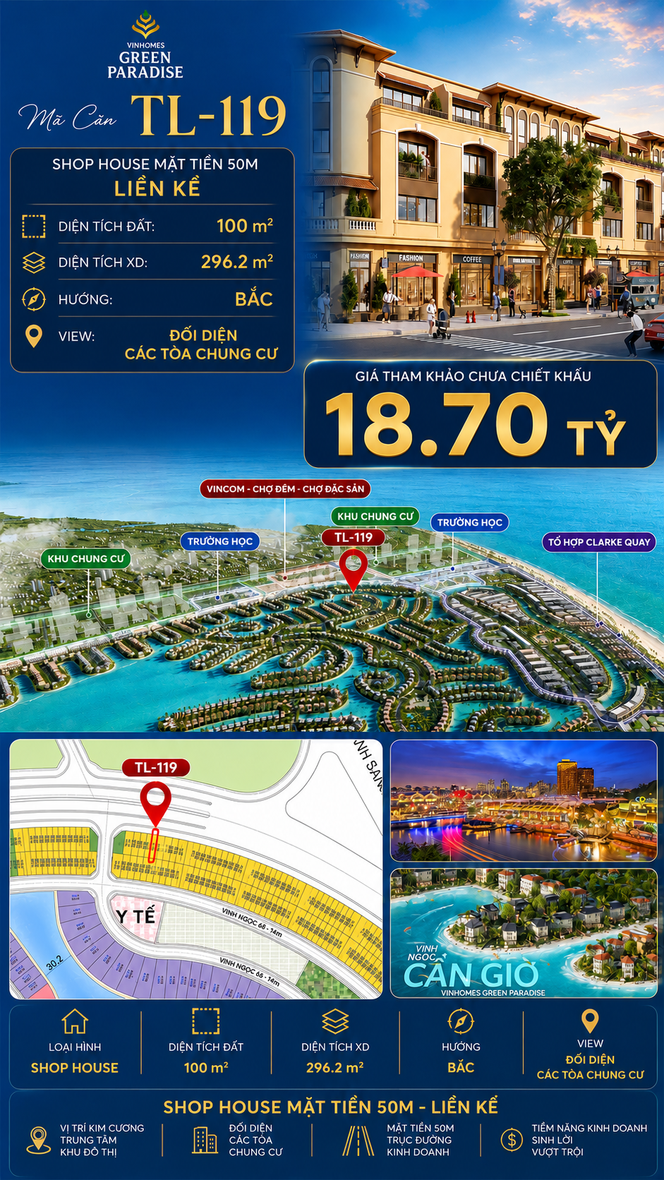 SHOPHOUSE TL-119 VỊNH NGỌC KINH DOANH MỌI NGÀNH NGHỀ