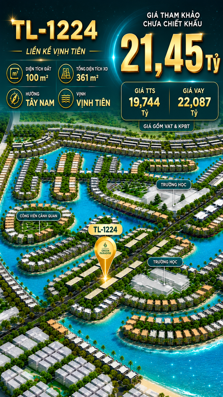 Shophouse TL-1224 MT đường Tương Lai 50m – Giá 21.45 tỷ