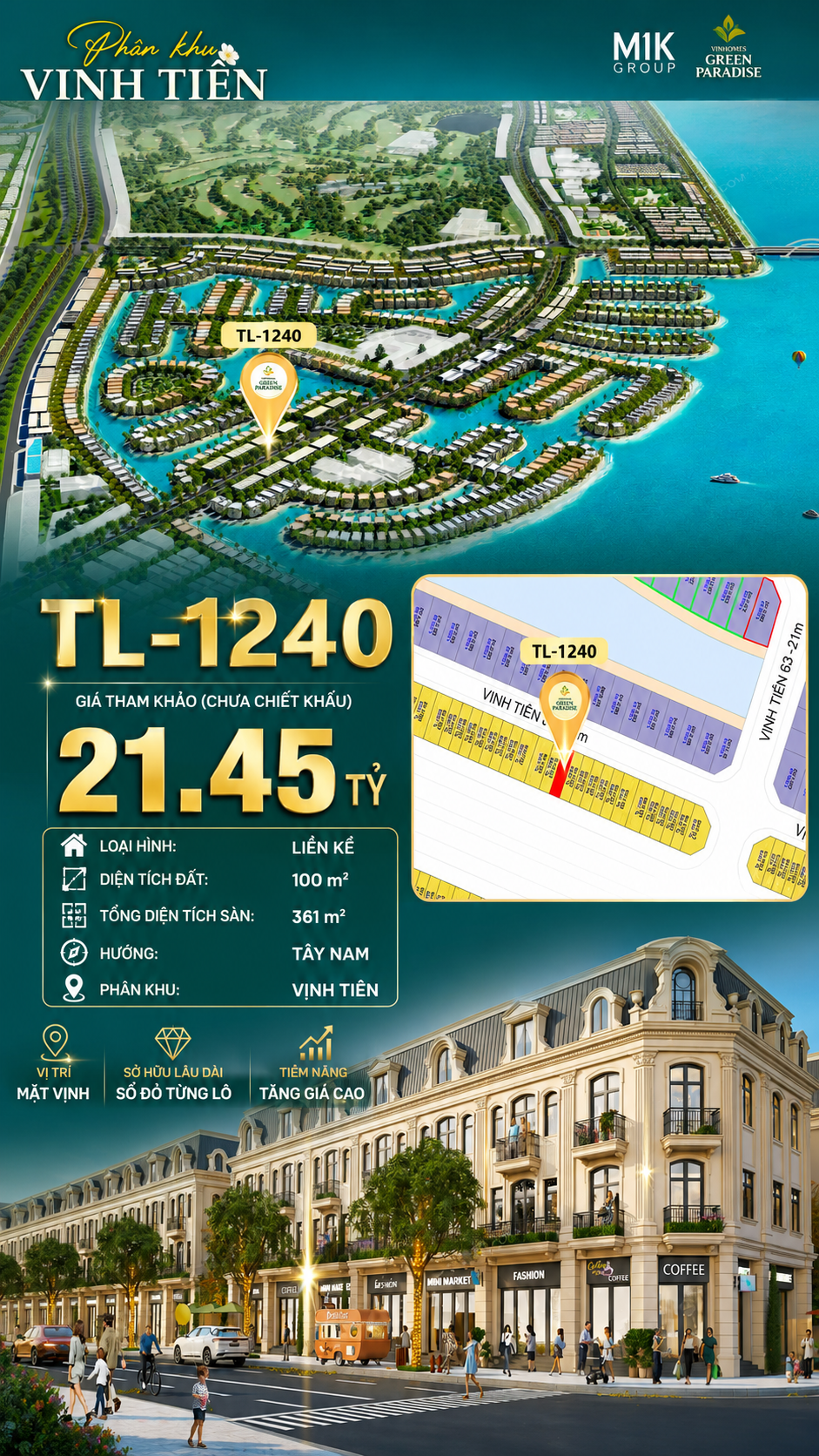 Shophouse TL-1240 MT đường Tương Lai 50m – Giá 21.45 tỷ