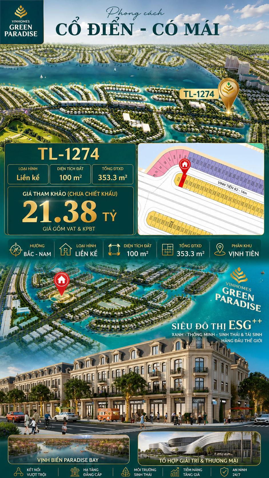 Shophouse TL-1274 MT đường Tương Lai 50m – Giá 21.38 tỷ