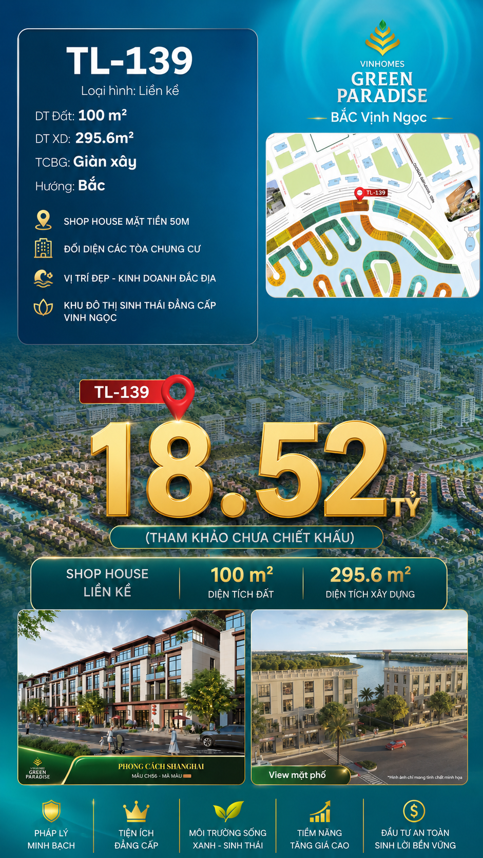 SHOPHOUSE TL-139 THẦN TÀI GÕ CỬA KINH DOANH
