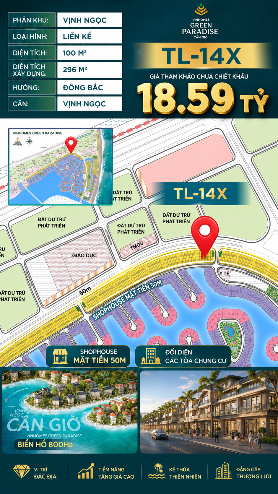 SHOPHOUSE TL-143 ĐỐI DIỆN CHUNG CƯ KD 
