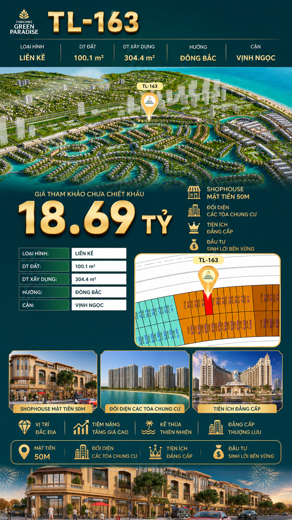 SHOPHOUSE TL-163 VỊNH NGỌC ĐỐI DIỆN CC