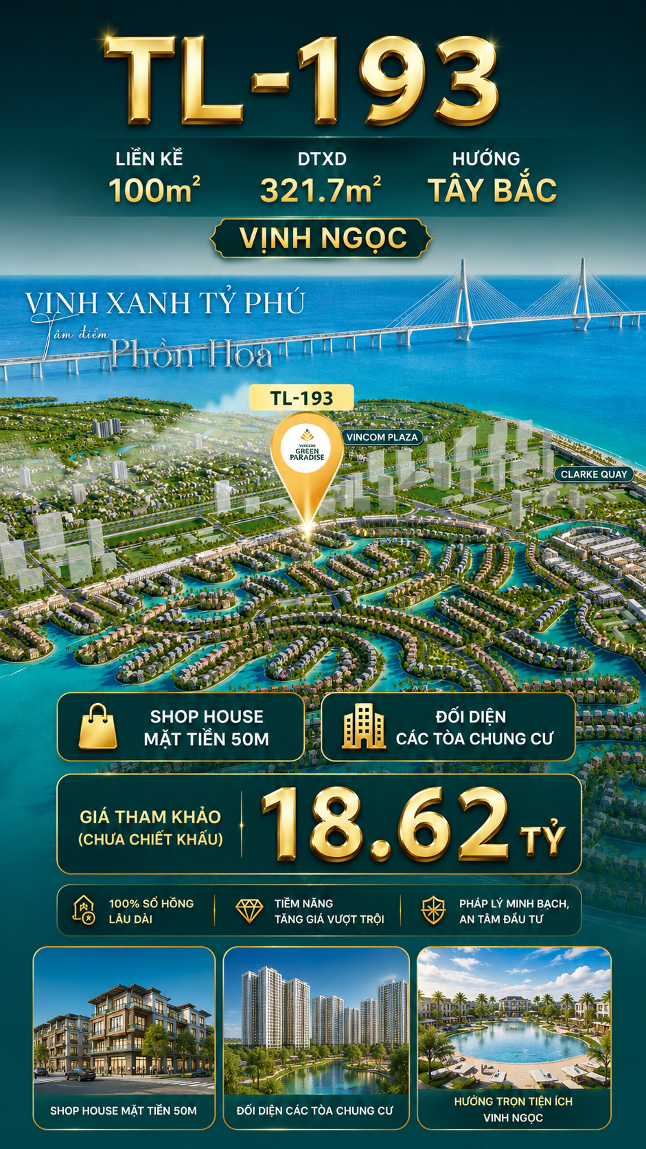 SHOPHOUSE TL-193 ĐỐI DIỆN CHUNG CƯ MT K.DOANH