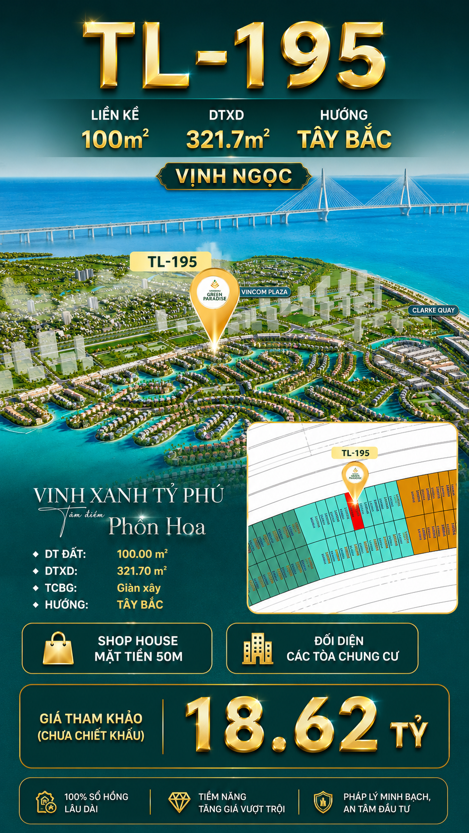 SHOPHOUSE HÓT TL-195 KINH DOANH MỌI NGÀNH NGHỀ