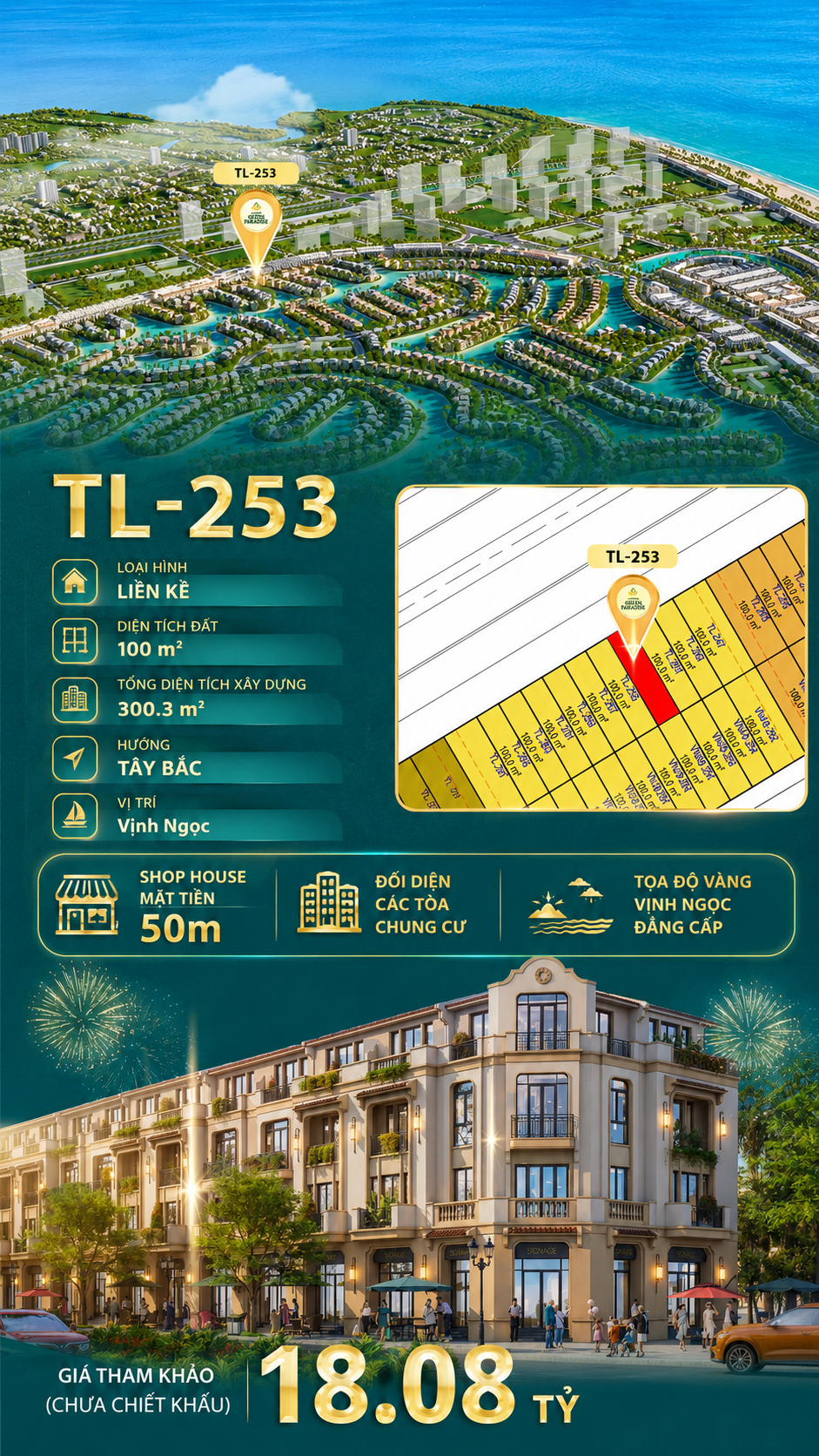 SHOPHOUSE TL-253 VỊNH NGỌC KINH DOANH MỌI NGÀNH
