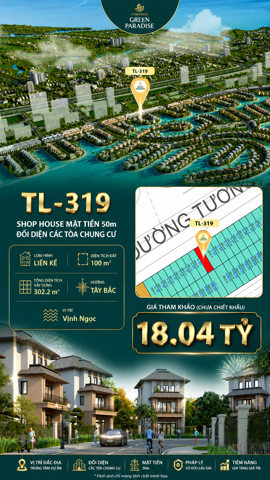 Shophouse TL-319 Vịnh Ngọc – Mặt Tiền kinh doanh 