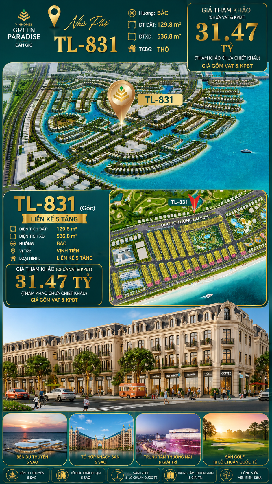 Shophouse TL-831 Căn Góc đường Tương Lai 50m – Giá 31.47 tỷ