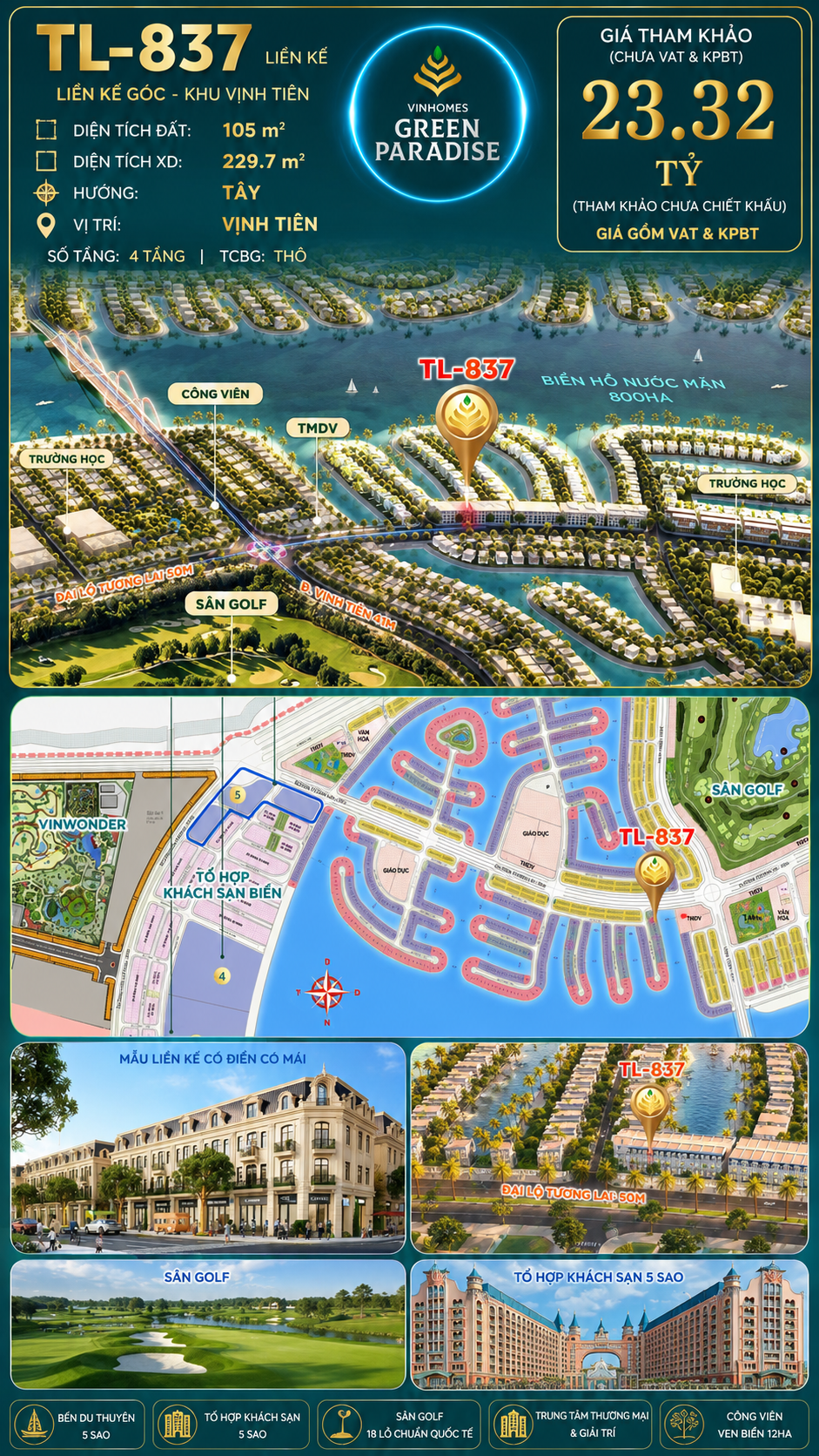 Shophouse TL-837 MT Tương Lai 50m kế góc Giá 23.32 Tỷ
