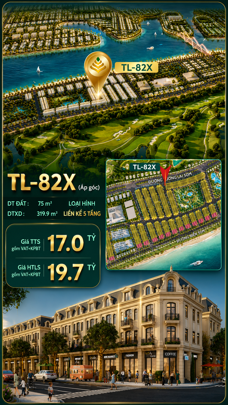 SHOPHOUSE TL-829 (ÁP GÓC) TIỆN KINH DOANH