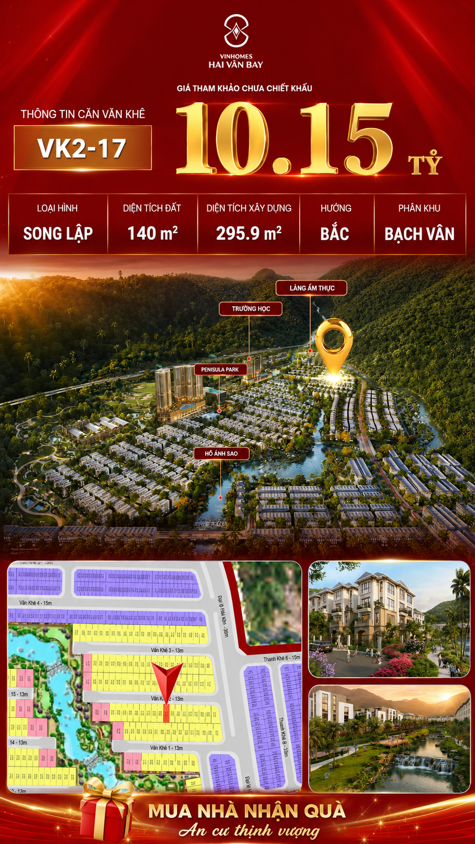 Biệt Thự Song Lập VK2-17 Văn Khê, Bạch Vân Giá 10,15 Tỷ