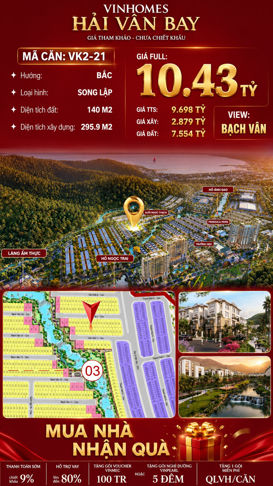Biệt Thự Song Lập VK2-21 Văn Khê, Bạch Vân Giá 10,43 Tỷ
