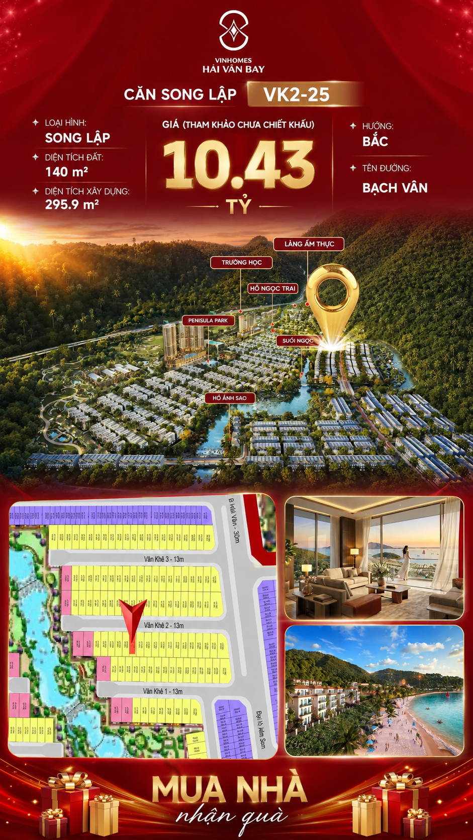Biệt Thự Song Lập VK2-25 Văn Khê, Bạch Vân Giá 10,43 Tỷ