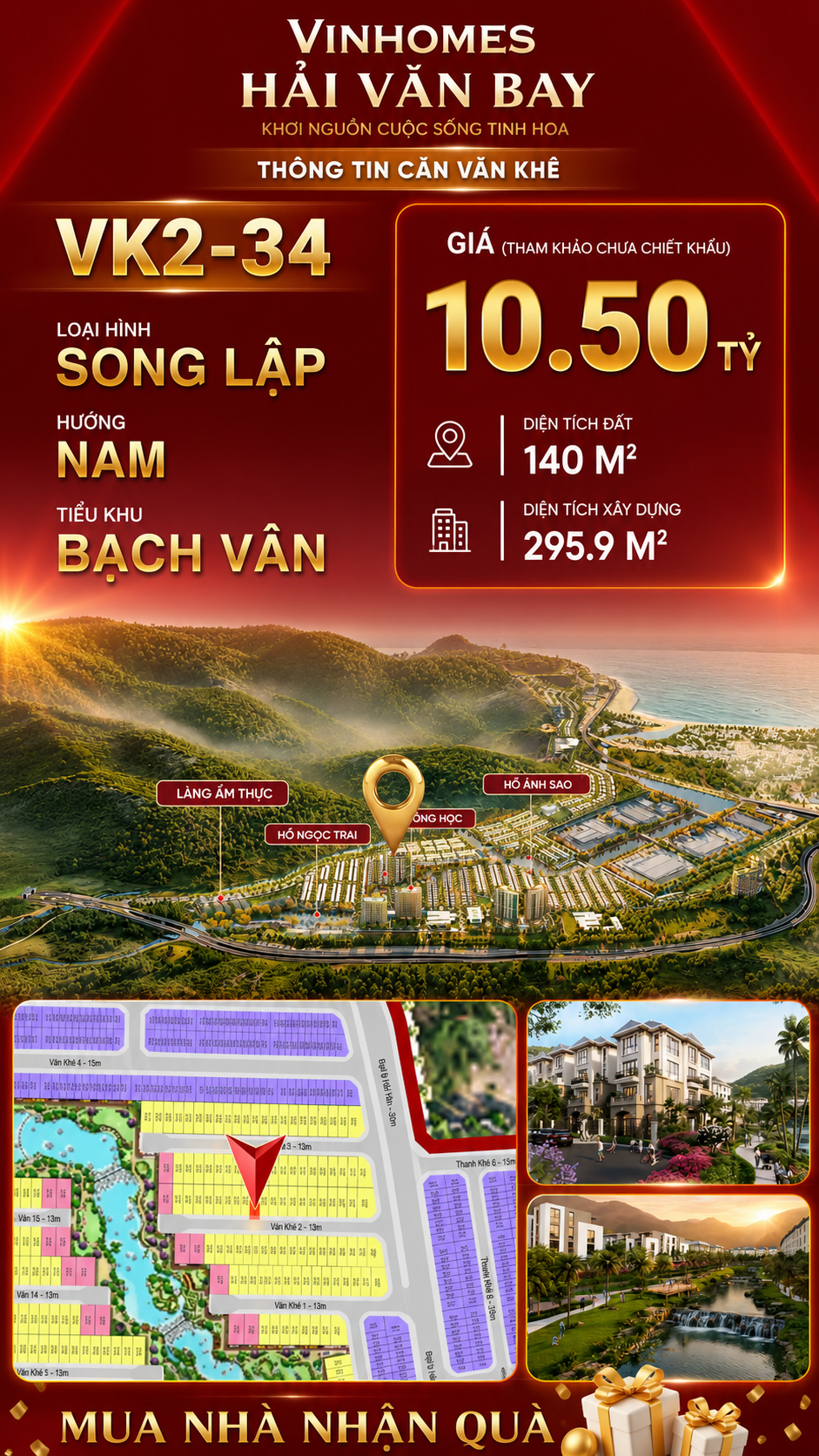 Biệt Thự Song Lập VK2-34 Văn Khê, Bạch Vân Giá 10,50 Tỷ