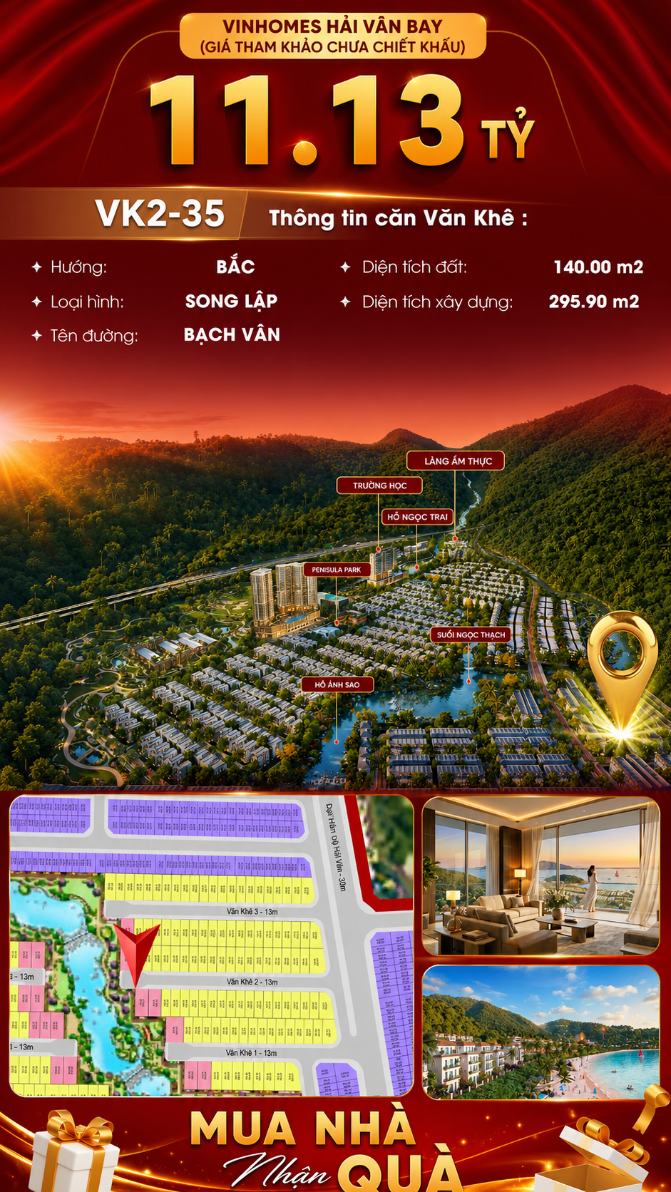 Biệt Thự Song Lập VK2-35 Văn Khê, Bạch Vân Giá 11,13 Tỷ