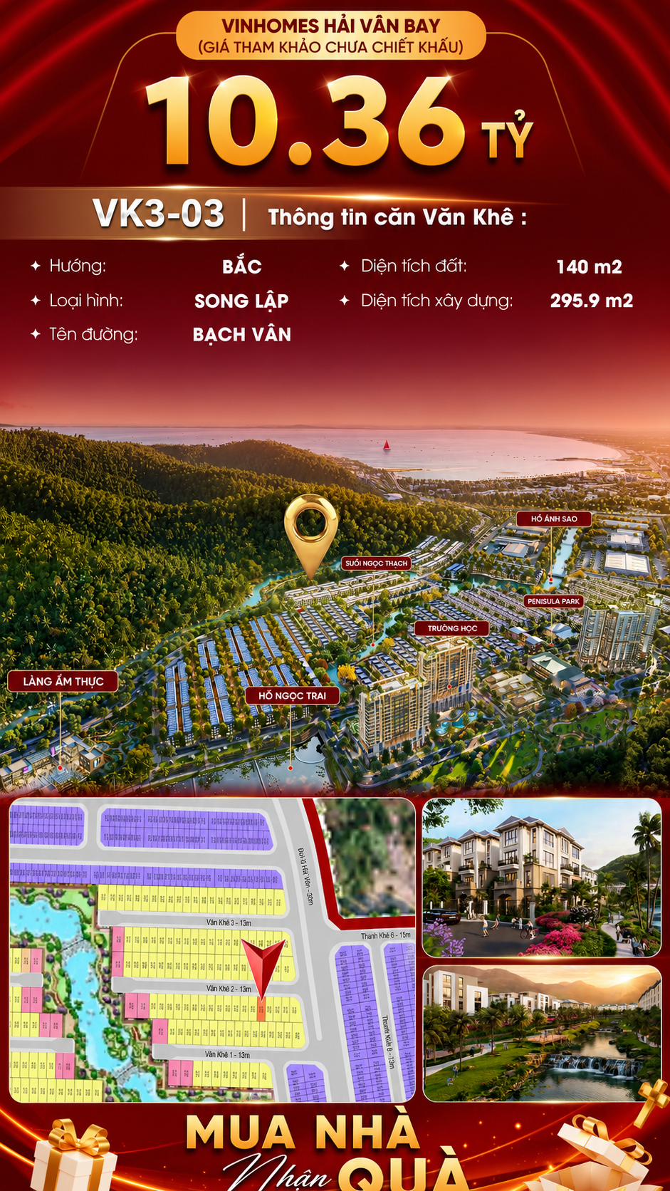 Biệt Thự Song Lập VK3-03 Văn Khê, Bạch Vân Giá 10,36 Tỷ