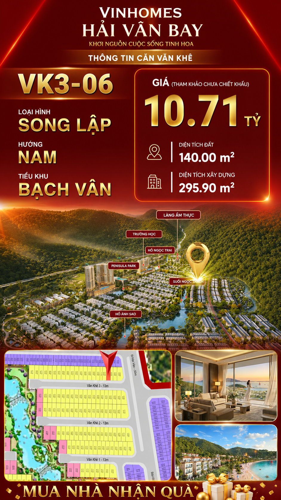 Biệt Thự Song Lập VK3-06 Văn Khê, Bạch Vân Giá 10,71 Tỷ