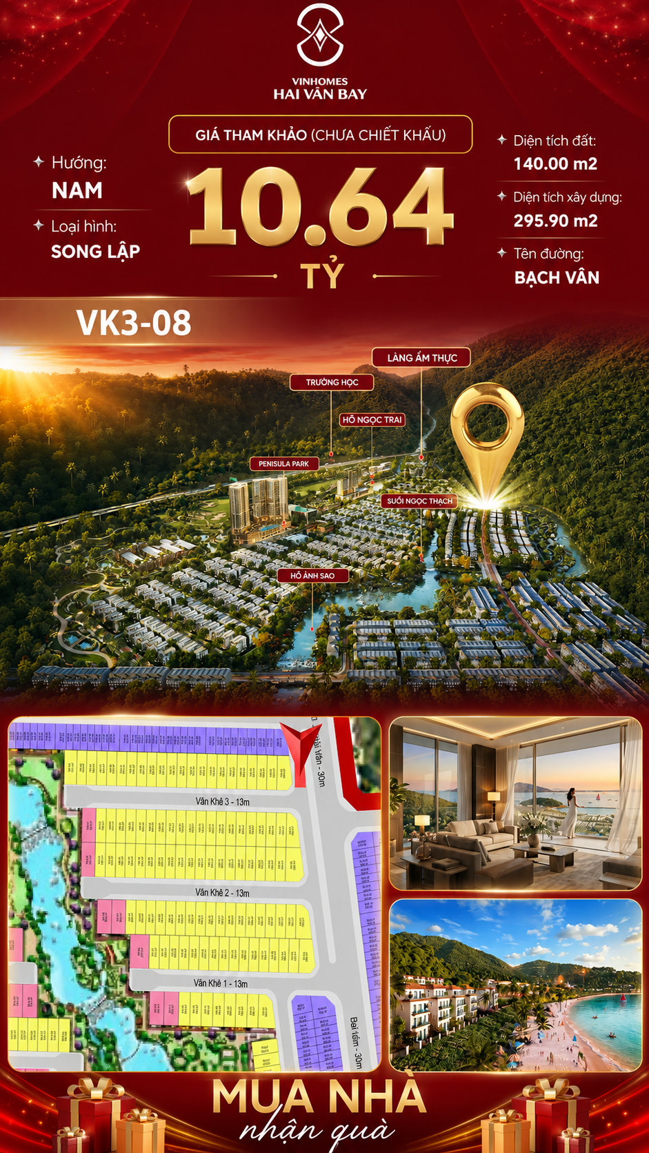 Biệt Thự Song Lập VK3-08 Văn Khê, Bạch Vân Giá 10,64 Tỷ