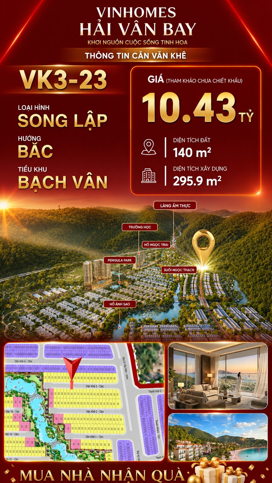 Biệt Thự Song Lập VK3-23 Văn Khê, Bạch Vân Giá 10,43 Tỷ