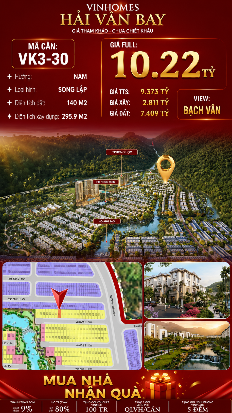 Biệt Thự Song Lập VK3-30 Văn Khê, Bạch Vân Giá 10,22 Tỷ
