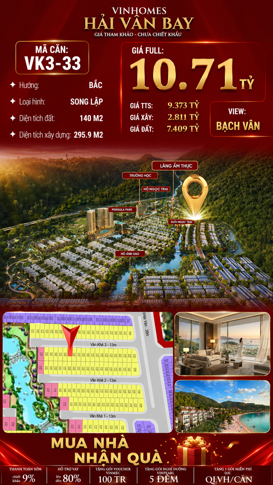 Biệt Thự Song Lập VK3-33 Văn Khê, Bạch Vân Giá 10,71 Tỷ