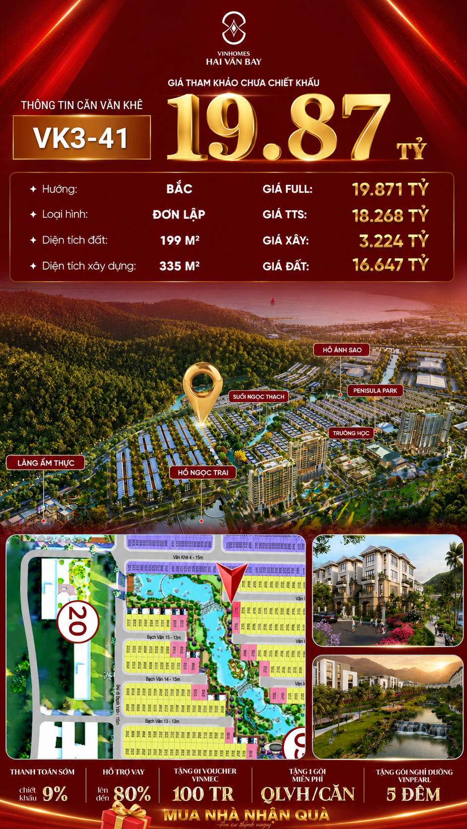 Biệt Thự Đơn Lập VK3-41 Văn Khê, Bạch Vân Giá 19,87 Tỷ