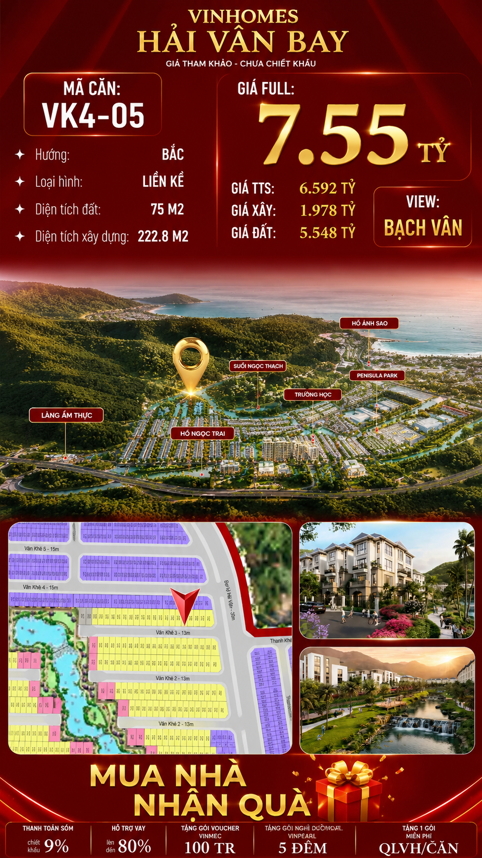 Nhà Liền Kề VK4-05 Văn Khê, Bạch Vân Giá 7,55 Tỷ