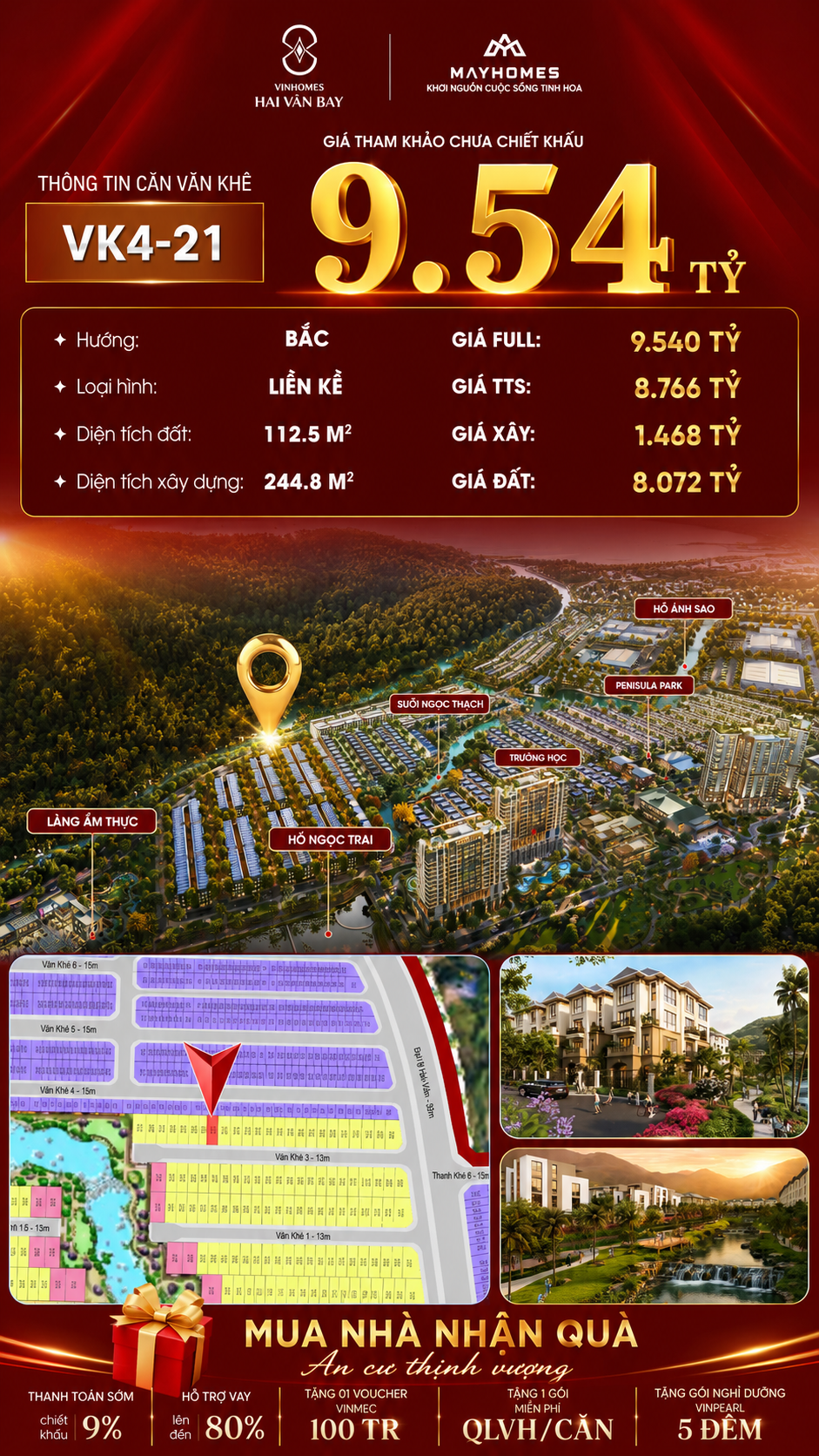 Nhà Liền Kề VK4-21 Văn Khê, Bạch Vân Giá 9,54 Tỷ